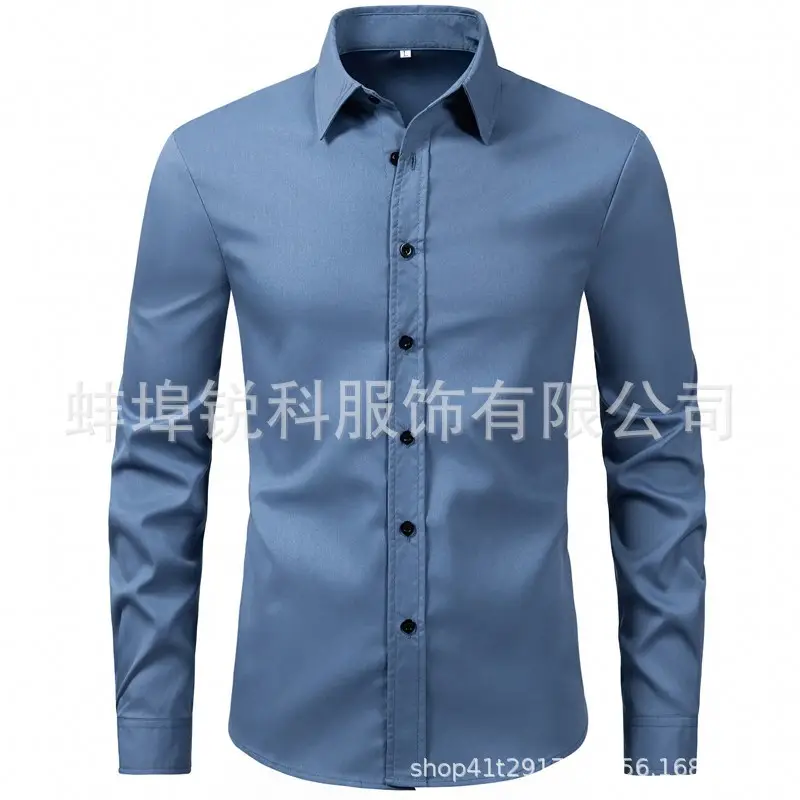 Men's Long Sleeve Plain White Shirt 2025 - Image 10