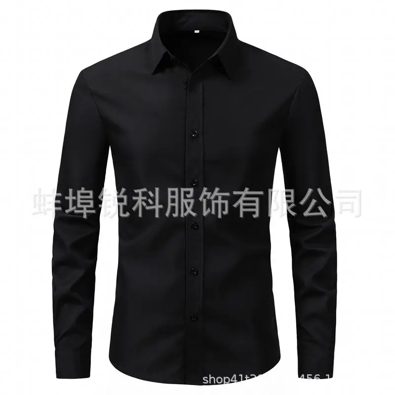 Men's Long Sleeve Plain White Shirt 2025 - Image 2