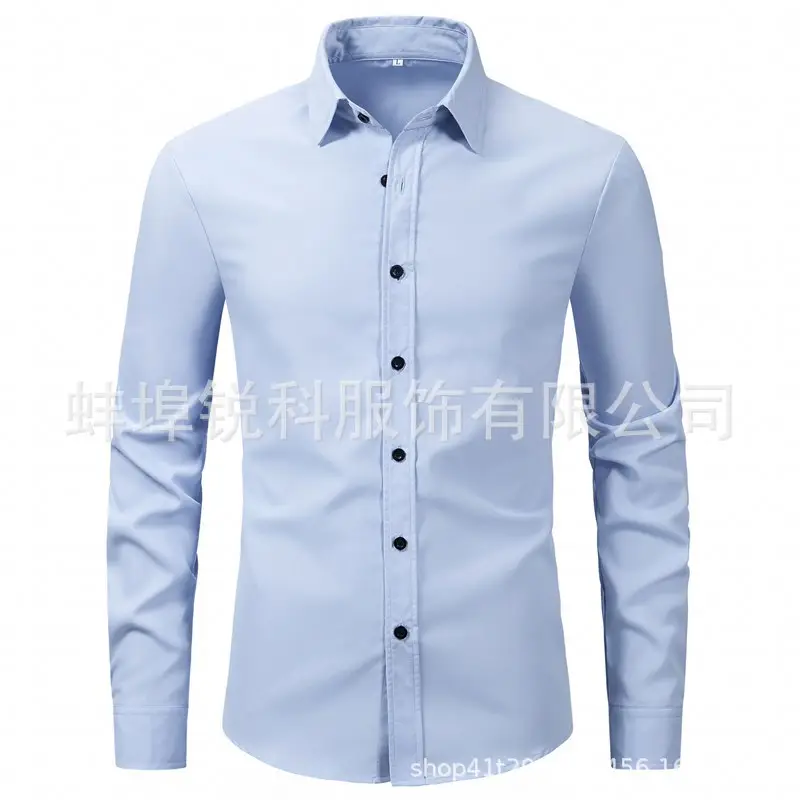 Men's Long Sleeve Plain White Shirt 2025 - Image 11