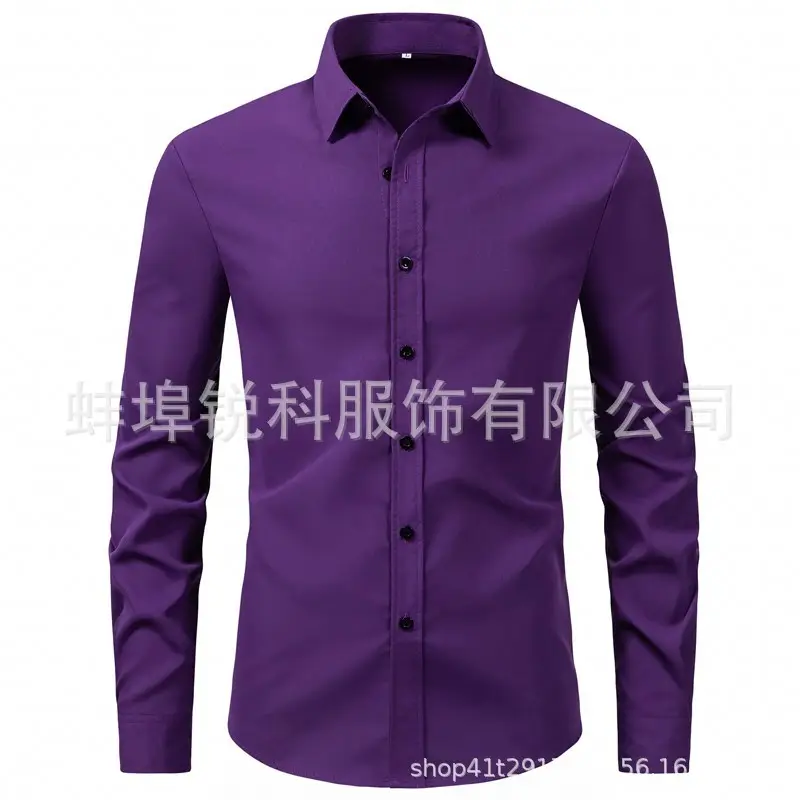 Men's Long Sleeve Plain White Shirt 2025 - Image 12