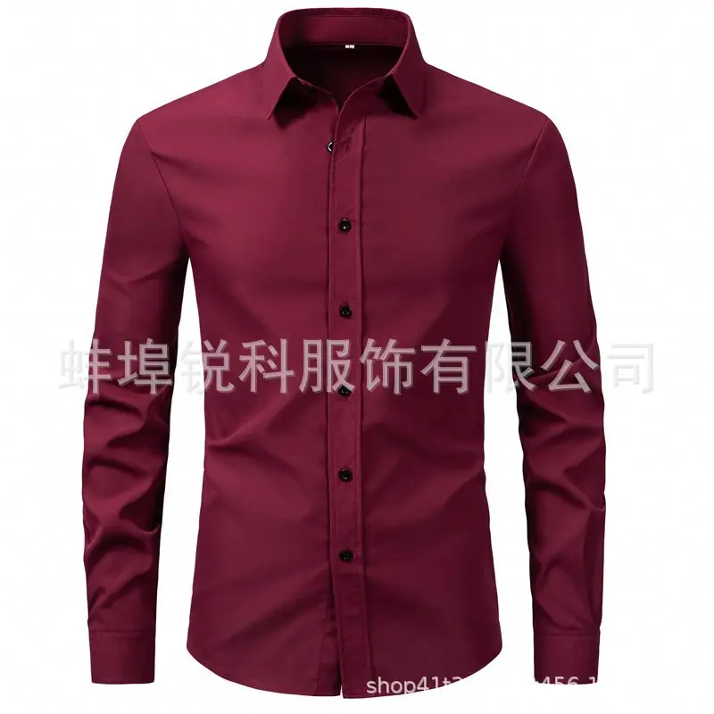 Men's Long Sleeve Plain White Shirt 2025 - Image 6