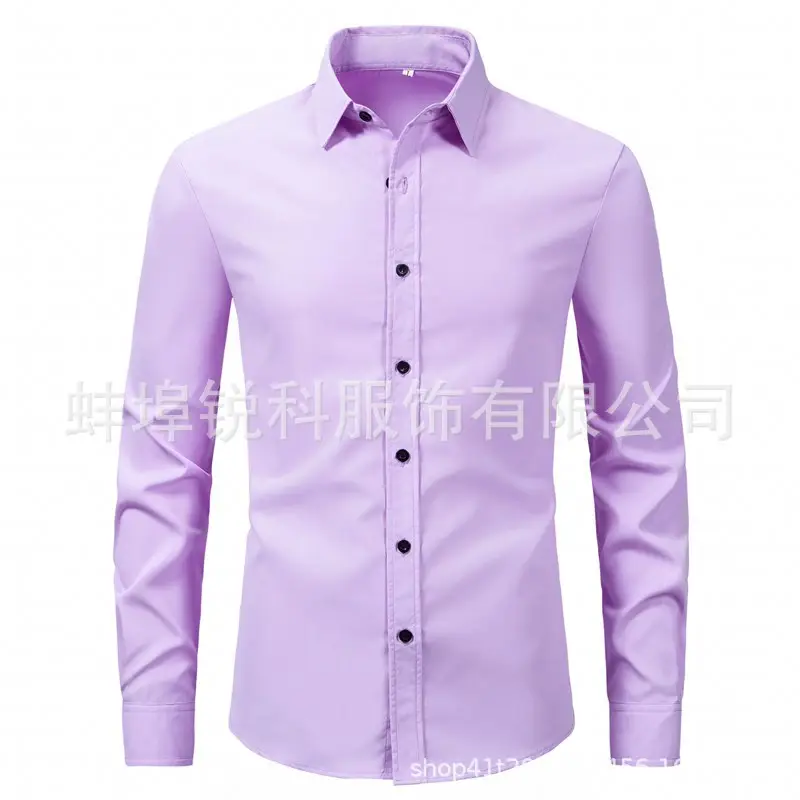 Men's Long Sleeve Plain White Shirt 2025 - Image 7