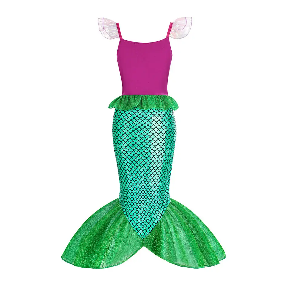 Ariel Little Mermaid Dress Gold Mermaid Skirt Stage Costume — feature 10