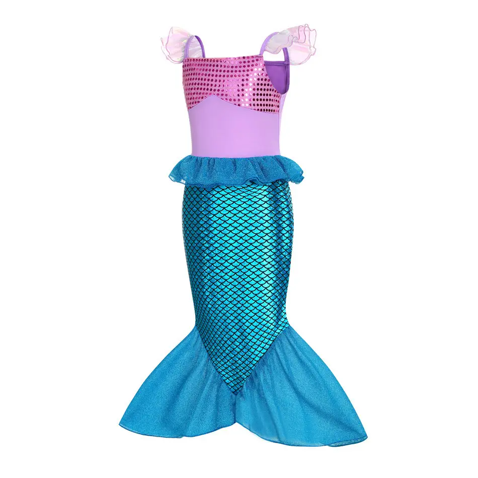 Ariel Little Mermaid Dress Gold Mermaid Skirt Stage Costume — feature 13