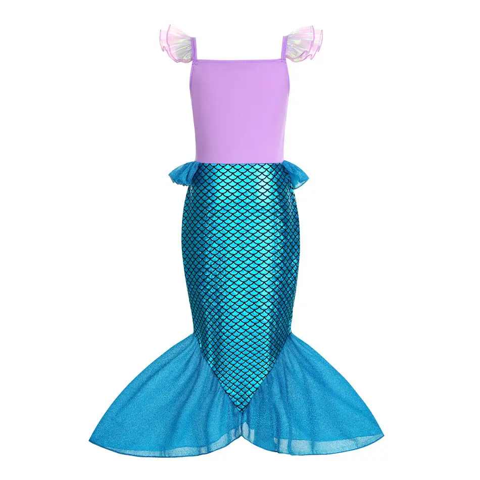 Ariel Little Mermaid Dress Gold Mermaid Skirt Stage Costume — feature 19