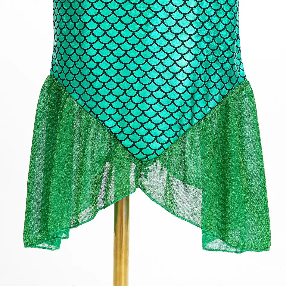 Ariel Little Mermaid Dress Gold Mermaid Skirt Stage Costume — feature 9