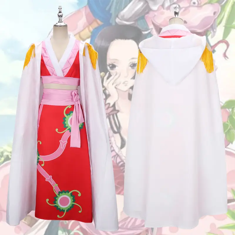 One Piece Female Emperor Red Cheongsam Suit Cosplay Clothing - Image 5