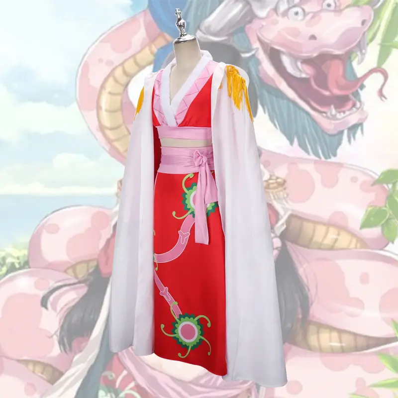 One Piece Female Emperor Red Cheongsam Suit Cosplay Clothing - Image 6