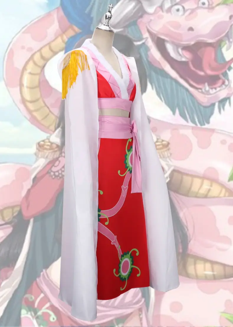 One Piece Female Emperor Red Cheongsam Suit Cosplay Clothing — feature 13