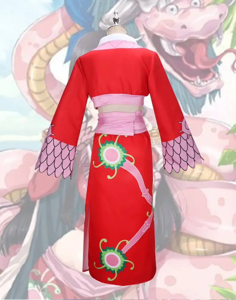 One Piece Female Emperor Red Cheongsam Suit Cosplay Clothing — feature 15
