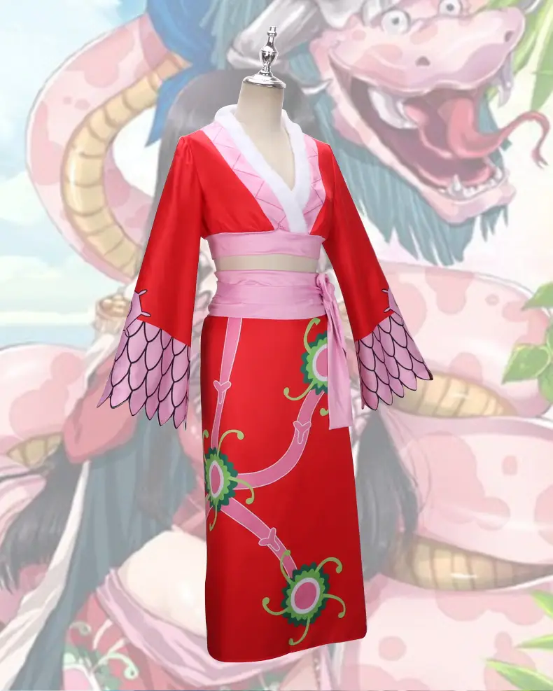 One Piece Female Emperor Red Cheongsam Suit Cosplay Clothing — feature 16