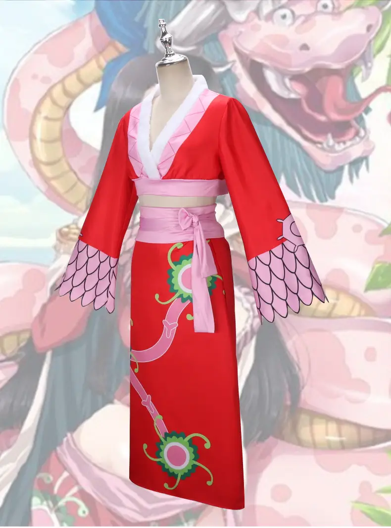 One Piece Female Emperor Red Cheongsam Suit Cosplay Clothing — feature 17