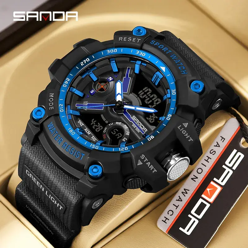 Sanda Red LED Digital Sport Watch with Multi-Function Display - Image 34