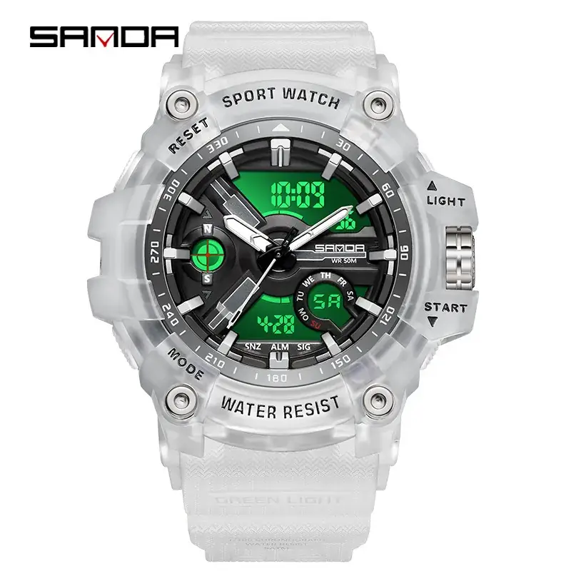 Sanda Red LED Digital Sport Watch with Multi-Function Display - Image 38