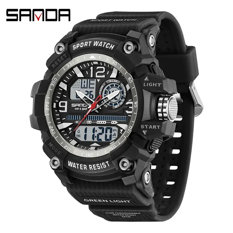 Sanda Red LED Digital Sport Watch with Multi-Function Display - Image 19