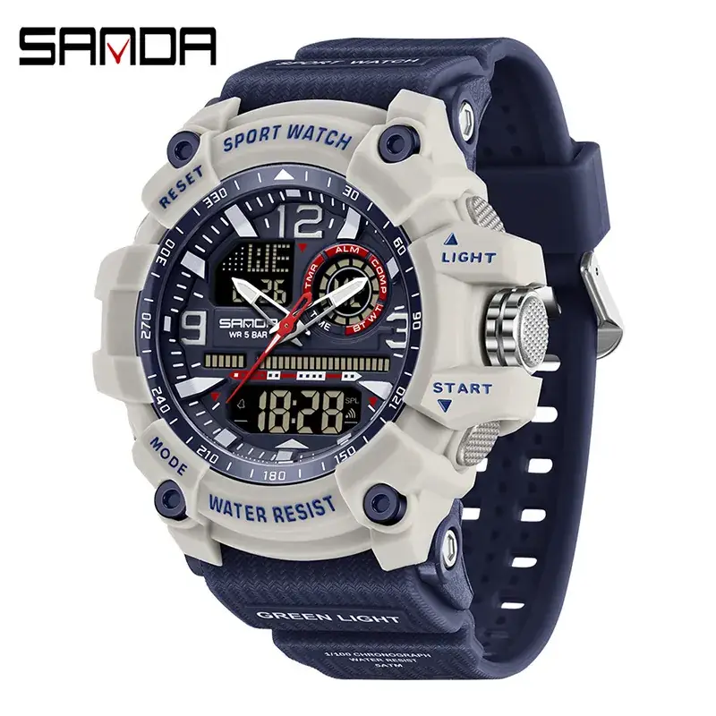 Sanda Red LED Digital Sport Watch with Multi-Function Display - Image 23