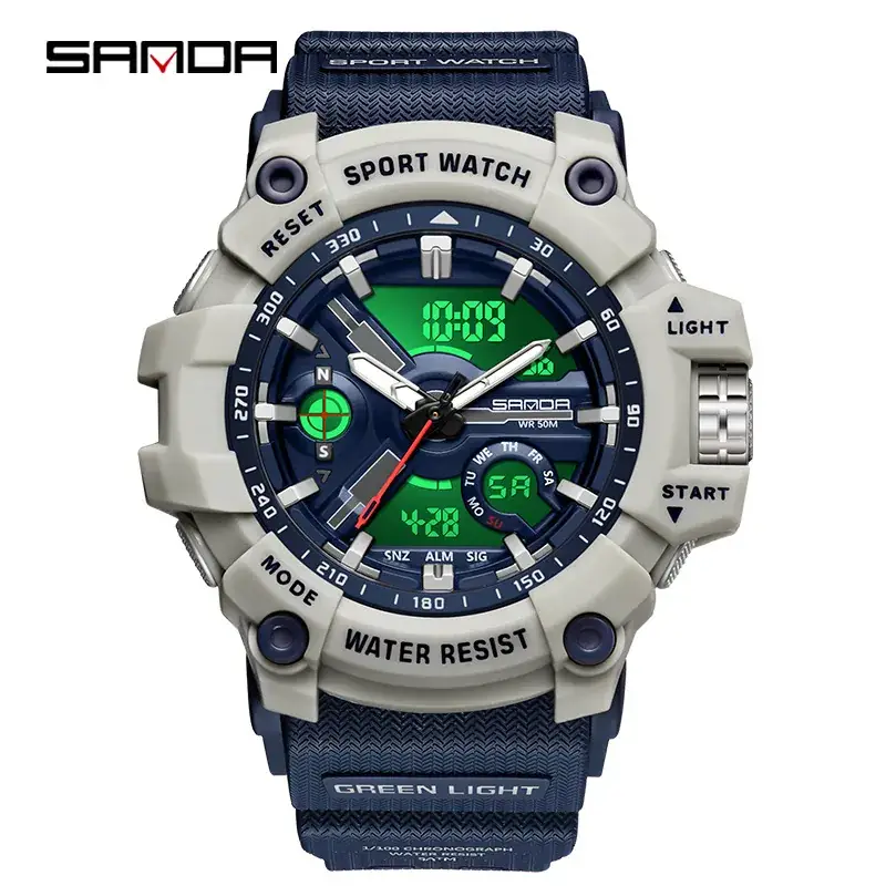 Sanda Red LED Digital Sport Watch with Multi-Function Display - Image 6
