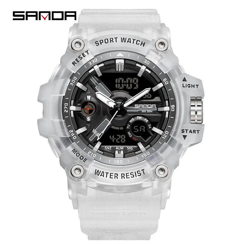 Sanda Red LED Digital Sport Watch with Multi-Function Display - Image 7