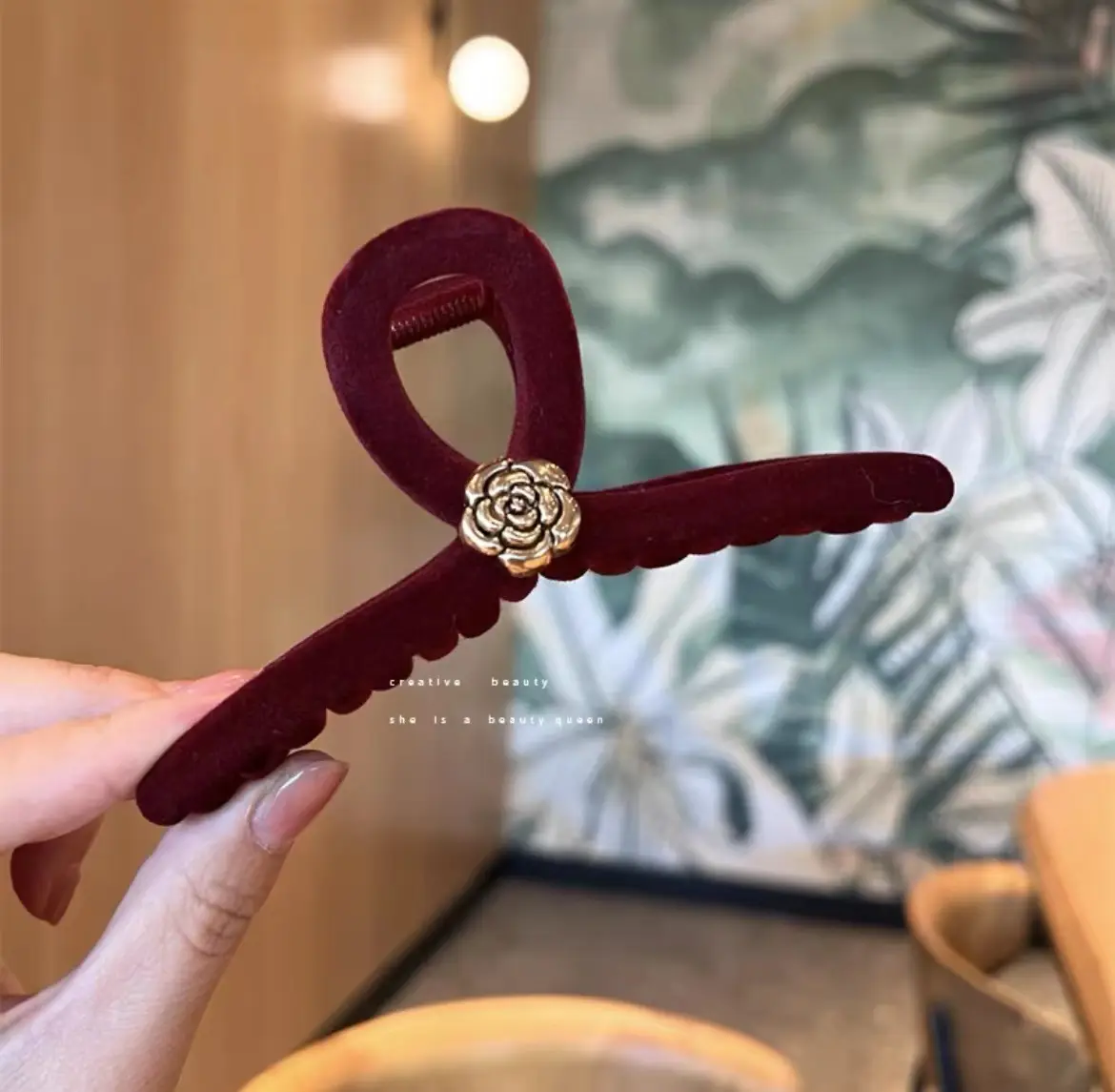 Sweet Double-Sided Fur Hair Clip for Women