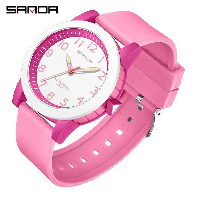 Sanda Cross-Border Kids Watches Waterproof Quartz Fashion Student Couple Watch