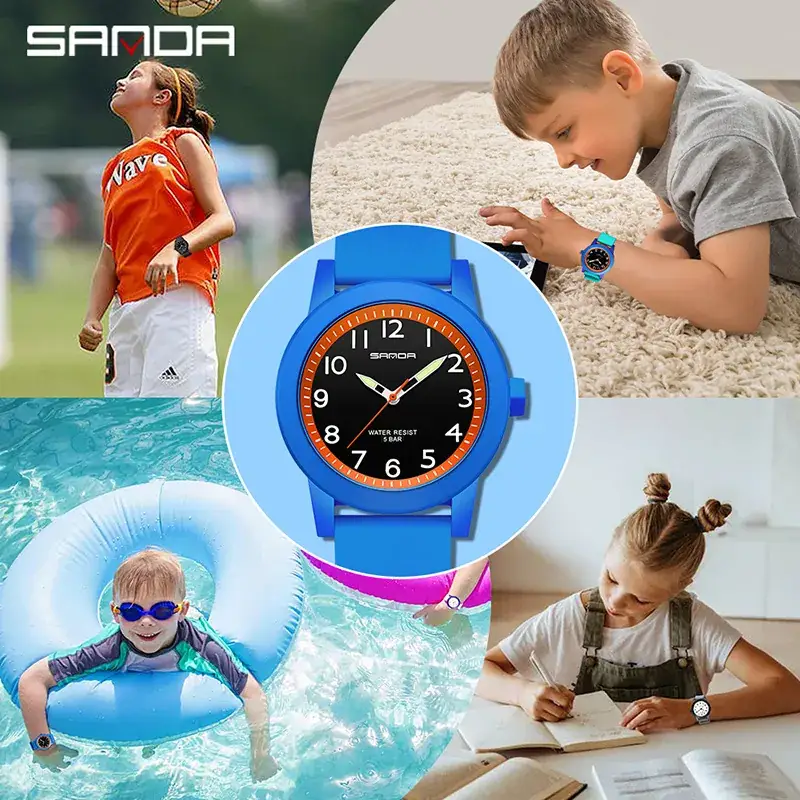 Sanda Pink Silicone Women's Quartz Watch - Image 16