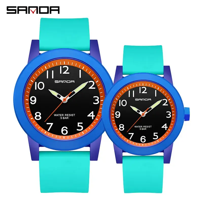 Sanda Pink Silicone Women's Quartz Watch - Image 19