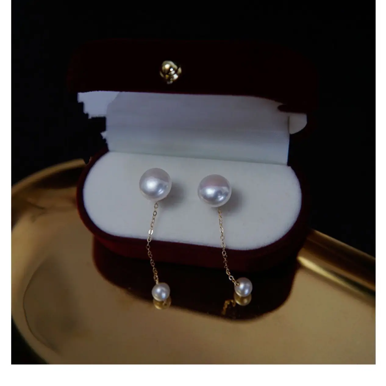 Pearl Tassel Earrings for Women Warm Winter - Image 4