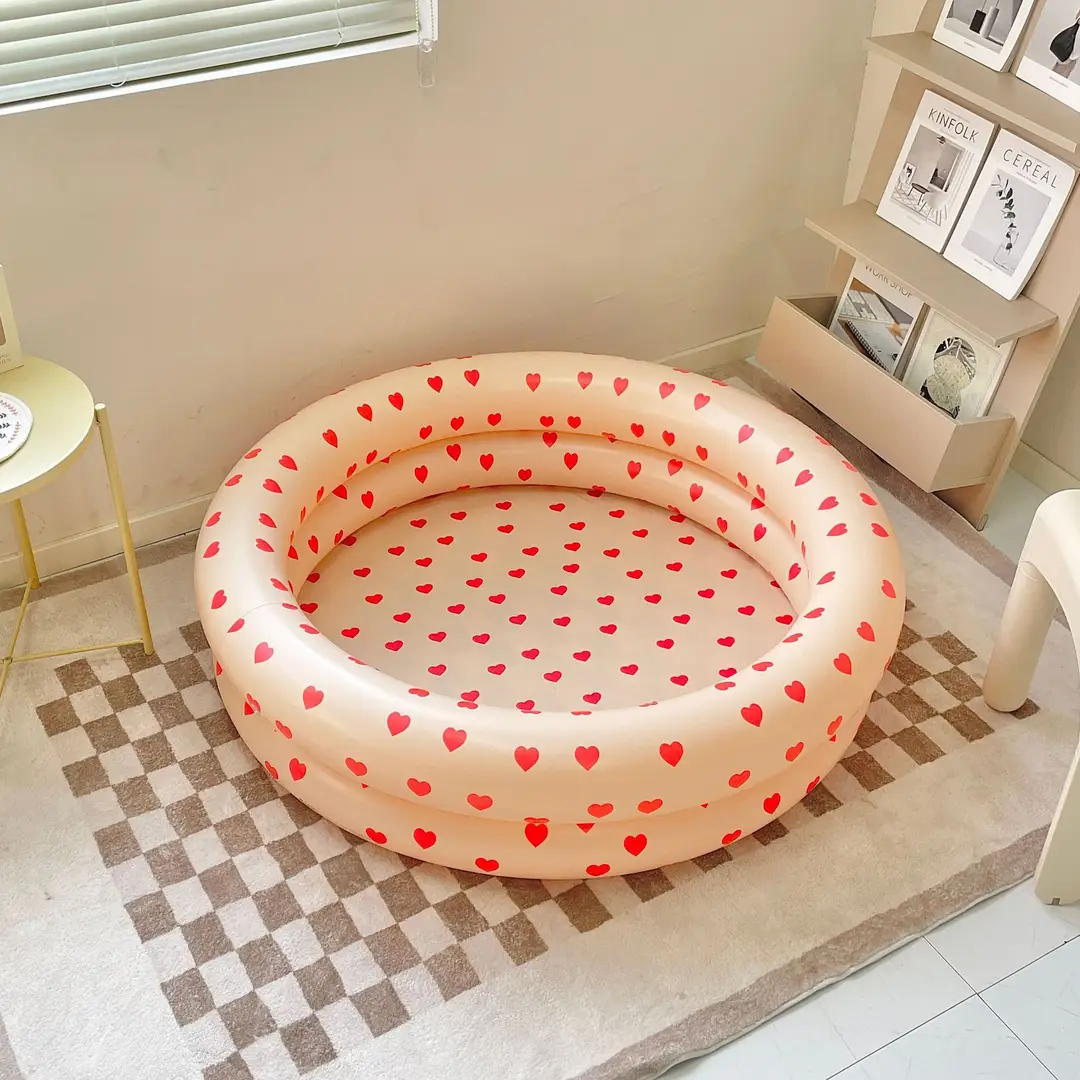 Couple ins Danish retro striped inflatable swimming pool baby dinosaur pool thickened household Marine Ball pool — feature 12
