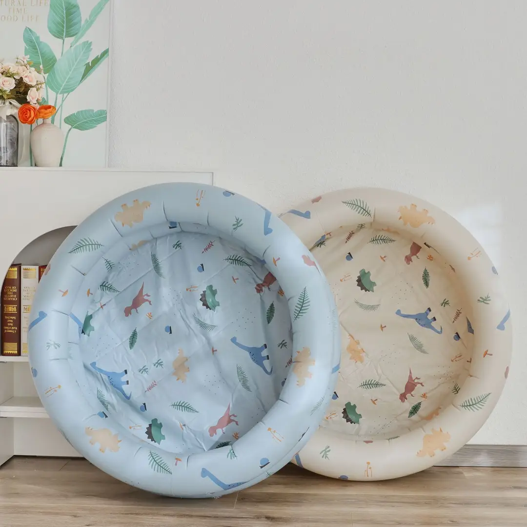 Couple ins Danish retro striped inflatable swimming pool baby dinosaur pool thickened household Marine Ball pool — feature 14
