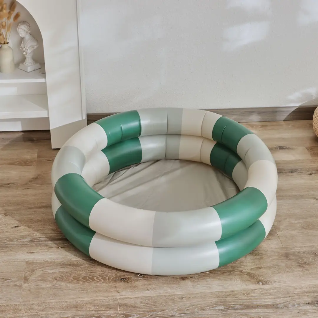 Couple ins Danish retro striped inflatable swimming pool baby dinosaur pool thickened household Marine Ball pool — feature 5
