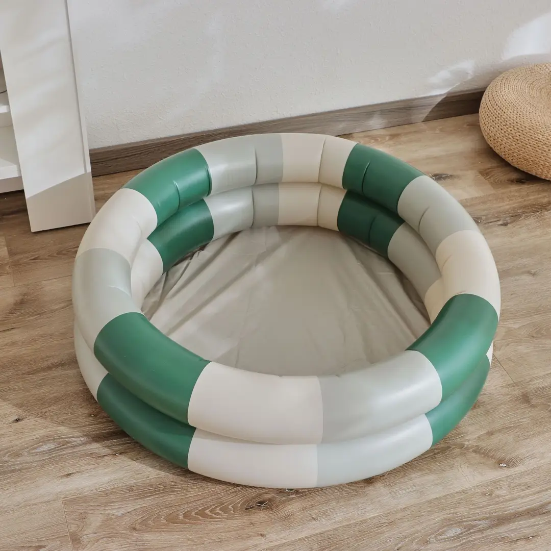 Couple ins Danish retro striped inflatable swimming pool baby dinosaur pool thickened household Marine Ball pool — feature 8