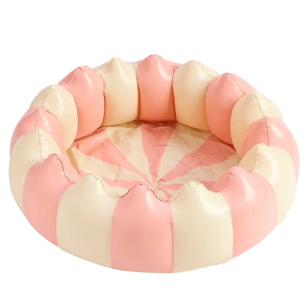 Couple ins Danish retro striped inflatable swimming pool baby dinosaur pool thickened household Marine Ball pool