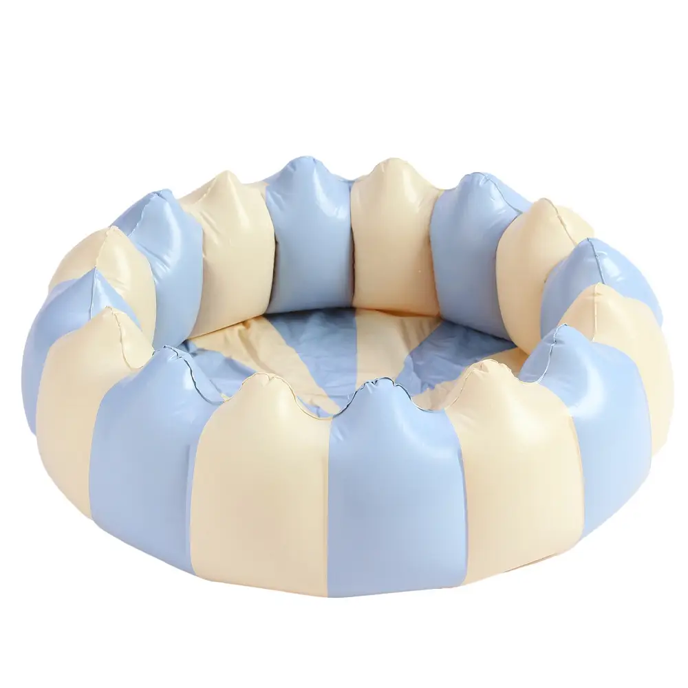 Couple ins Danish retro striped inflatable swimming pool baby dinosaur pool thickened household Marine Ball pool
