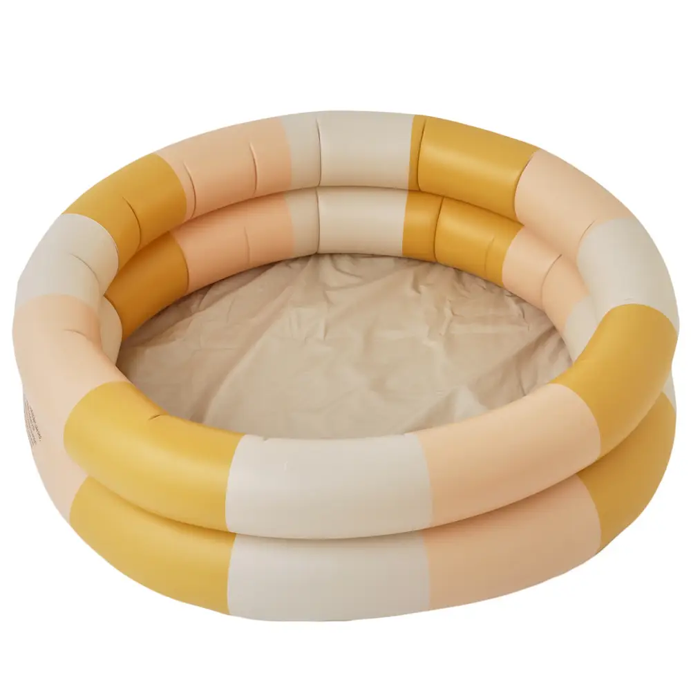 Couple ins Danish retro striped inflatable swimming pool baby dinosaur pool thickened household Marine Ball pool