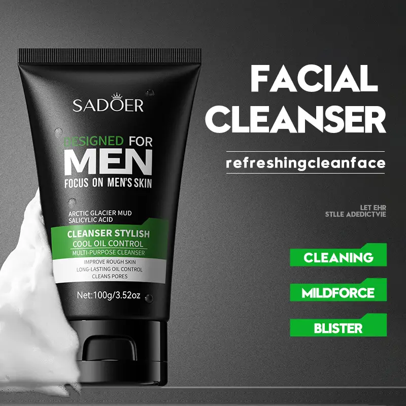 Men's Cool Facial Cleanser 100g Cross-Border Wholesale - Image 3
