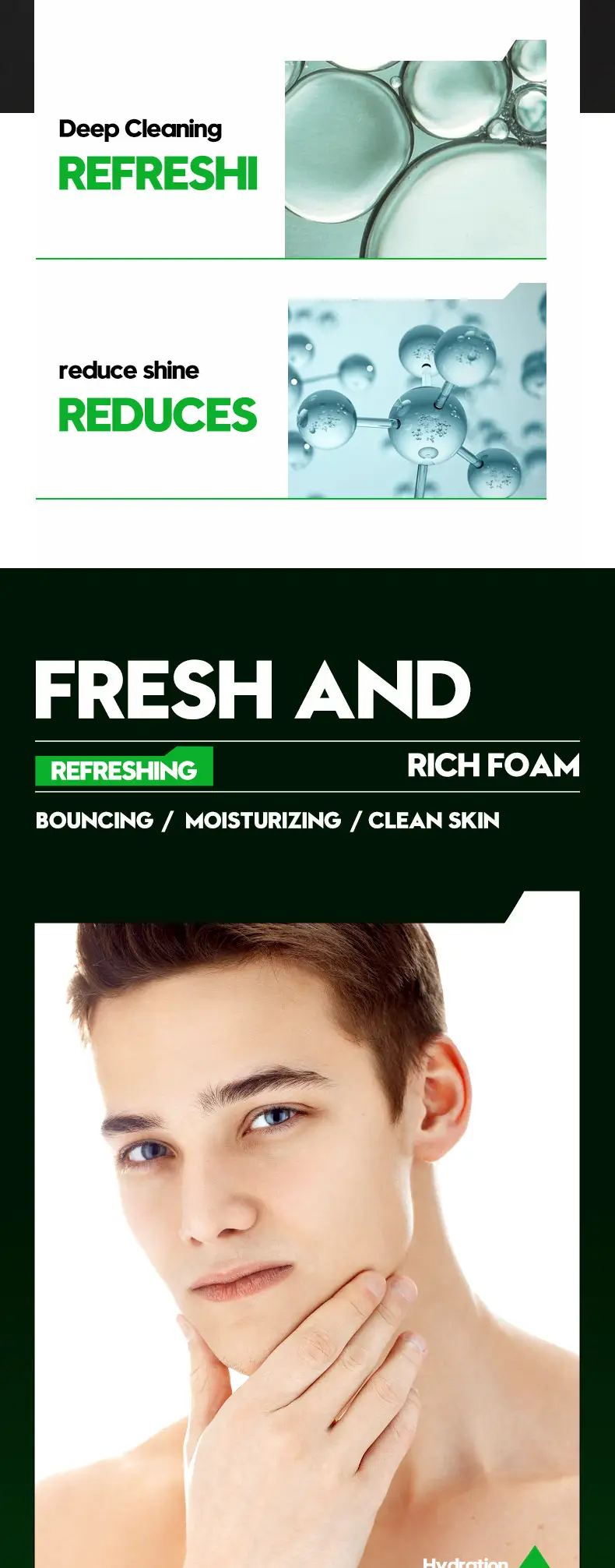 Men's Cool Facial Cleanser 100g Cross-Border Wholesale — feature 3