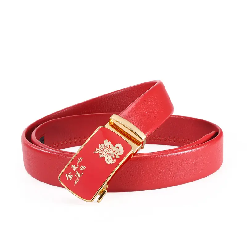 Chinese Red Rabbit Belt for Men Middle Age