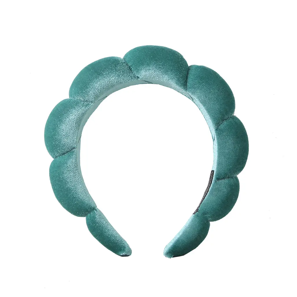 Blue Velvet Water Ripple SPA Hair Band for Women