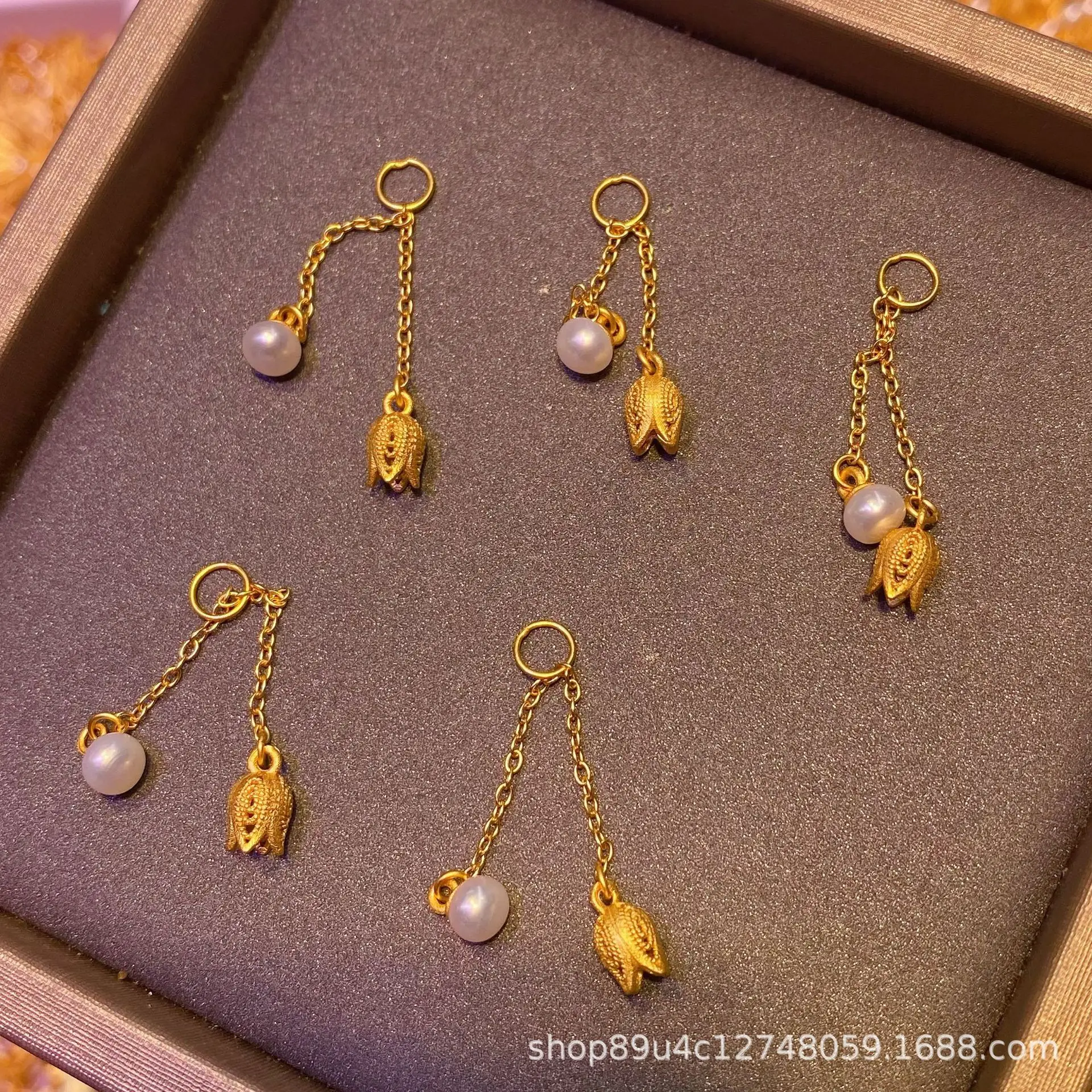 S925 Silver 24K Handmade Beaded Pendant Jewelry