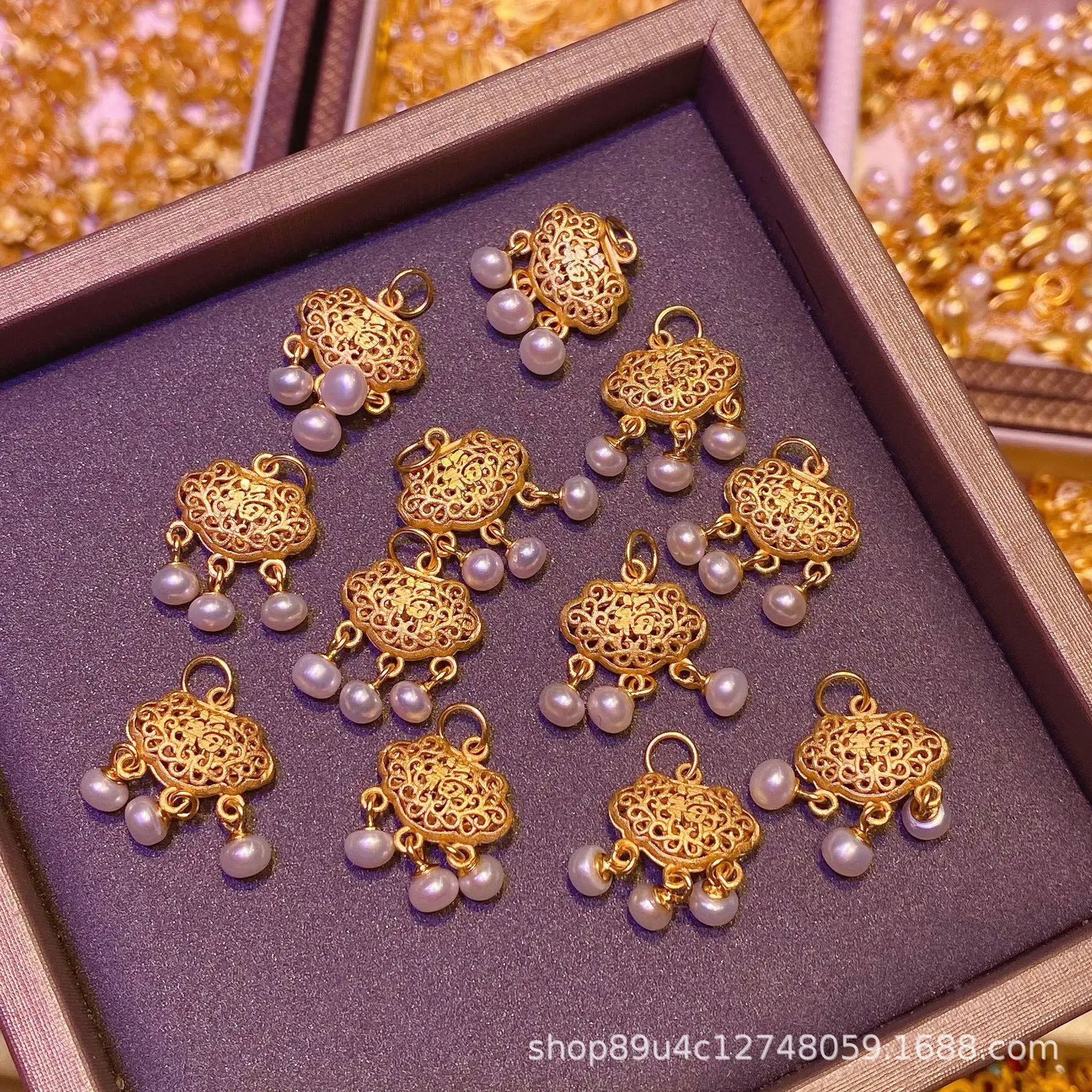 S925 Silver 24K Handmade Beaded Pendant Jewelry