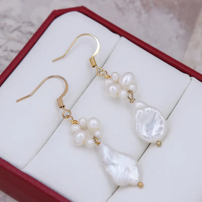 French Retro Pearl Earrings S925 Silver Hook