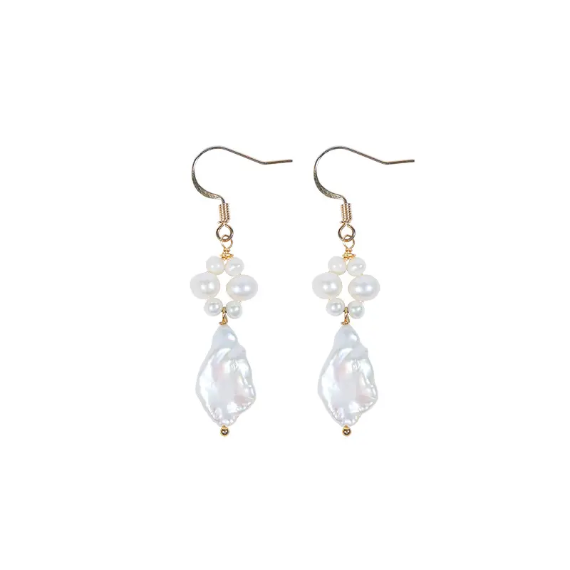 French Retro Pearl Earrings S925 Silver Hook
