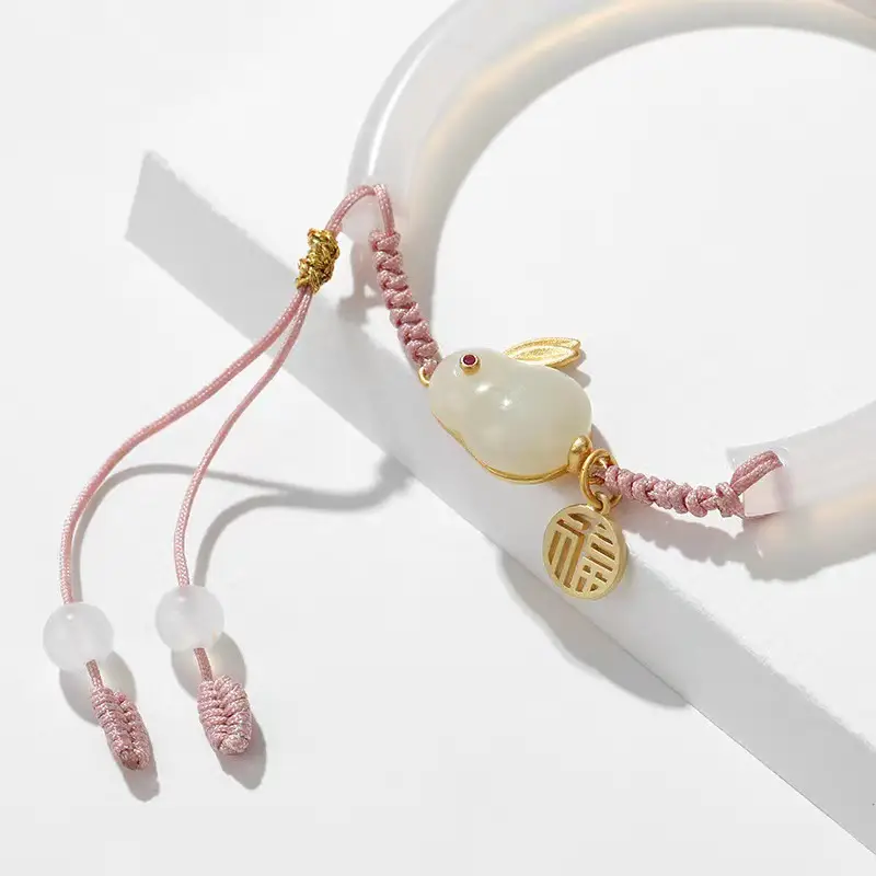 Red Jade Rabbit Bracelet for Girls Summer Transfer — feature 16