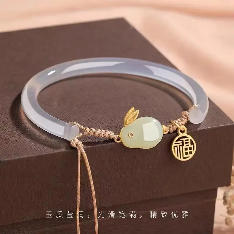Red Jade Rabbit Bracelet for Girls Summer Transfer — feature 17