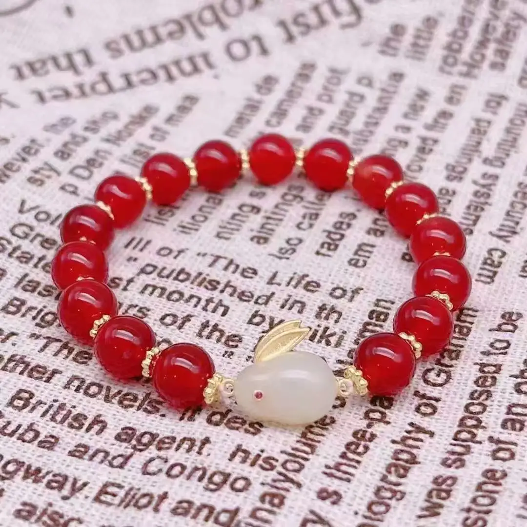 Red Jade Rabbit Bracelet for Girls Summer Transfer — feature 23