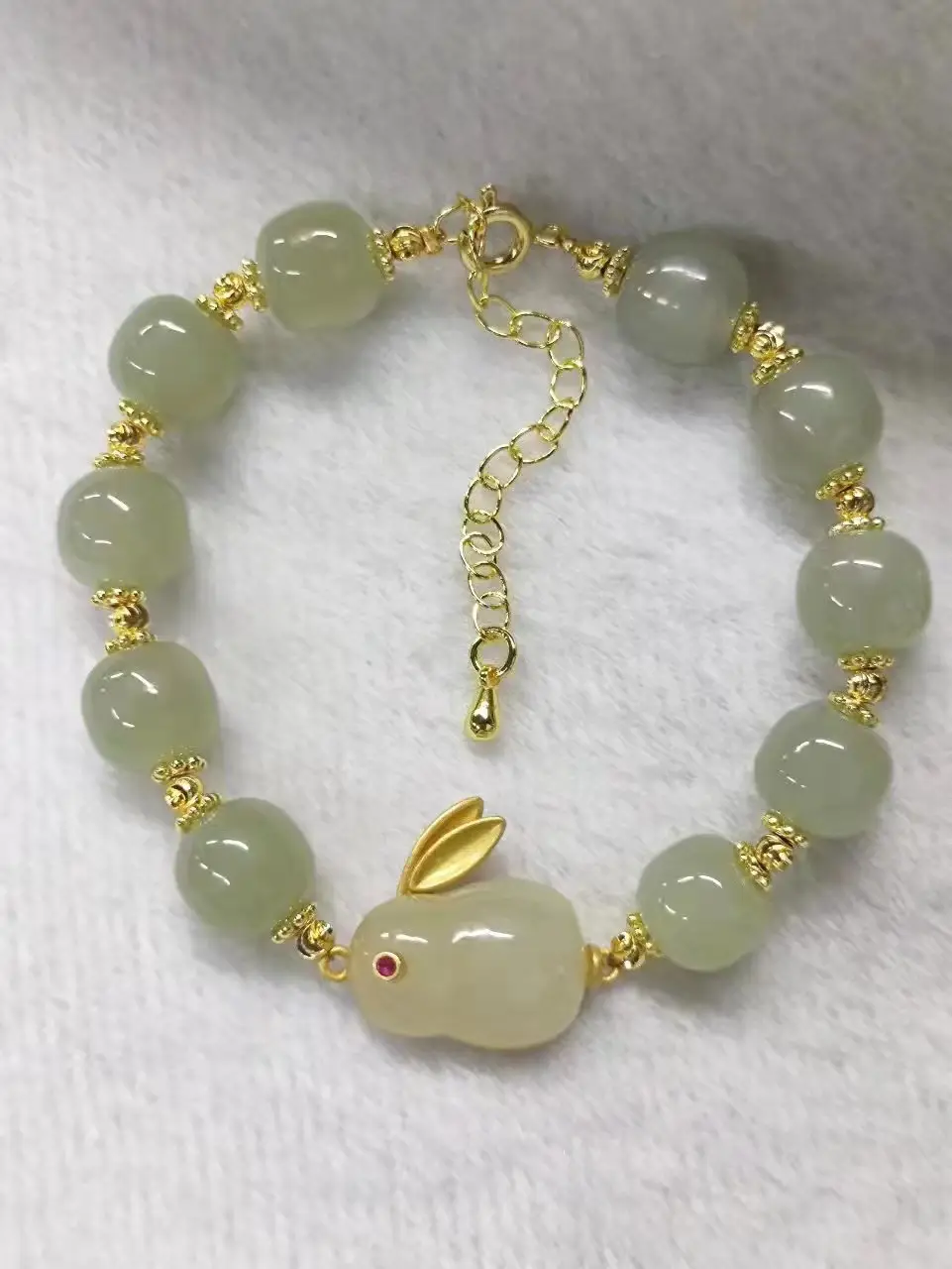Red Jade Rabbit Bracelet for Girls Summer Transfer — feature 3