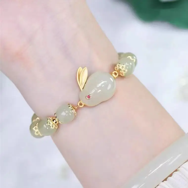 Red Jade Rabbit Bracelet for Girls Summer Transfer — feature 6