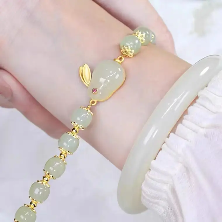 Red Jade Rabbit Bracelet for Girls Summer Transfer — feature 7