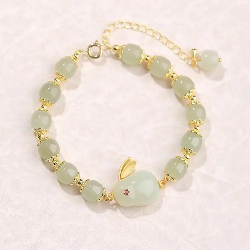 Red Jade Rabbit Bracelet for Girls Summer Transfer - Image 4