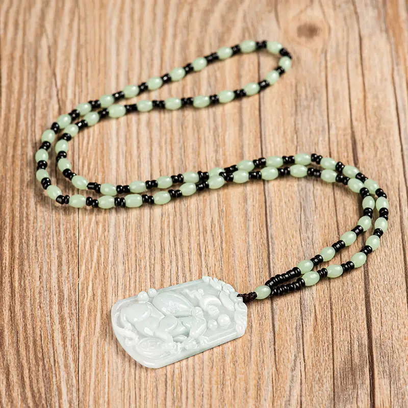 Jade Pendant Light Green Medium 12 Zodiac - Image 11